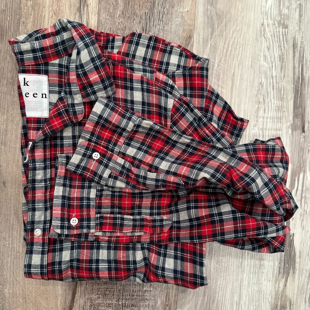 Frank & Eileen Barry Flannel Button Down Red Black Cozy Soft Casual Sz XL - Picture 12 of 12